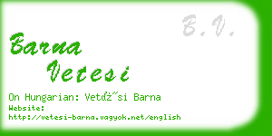 barna vetesi business card